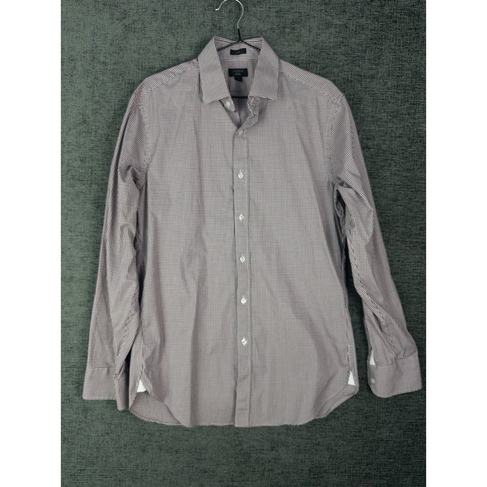 J. Crew Ludlow Mens Shirt 15.5 34 Check Slim Button Up 100% Cotton Business